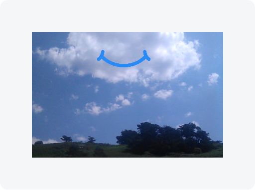 Une diapositive de nuage souriant
